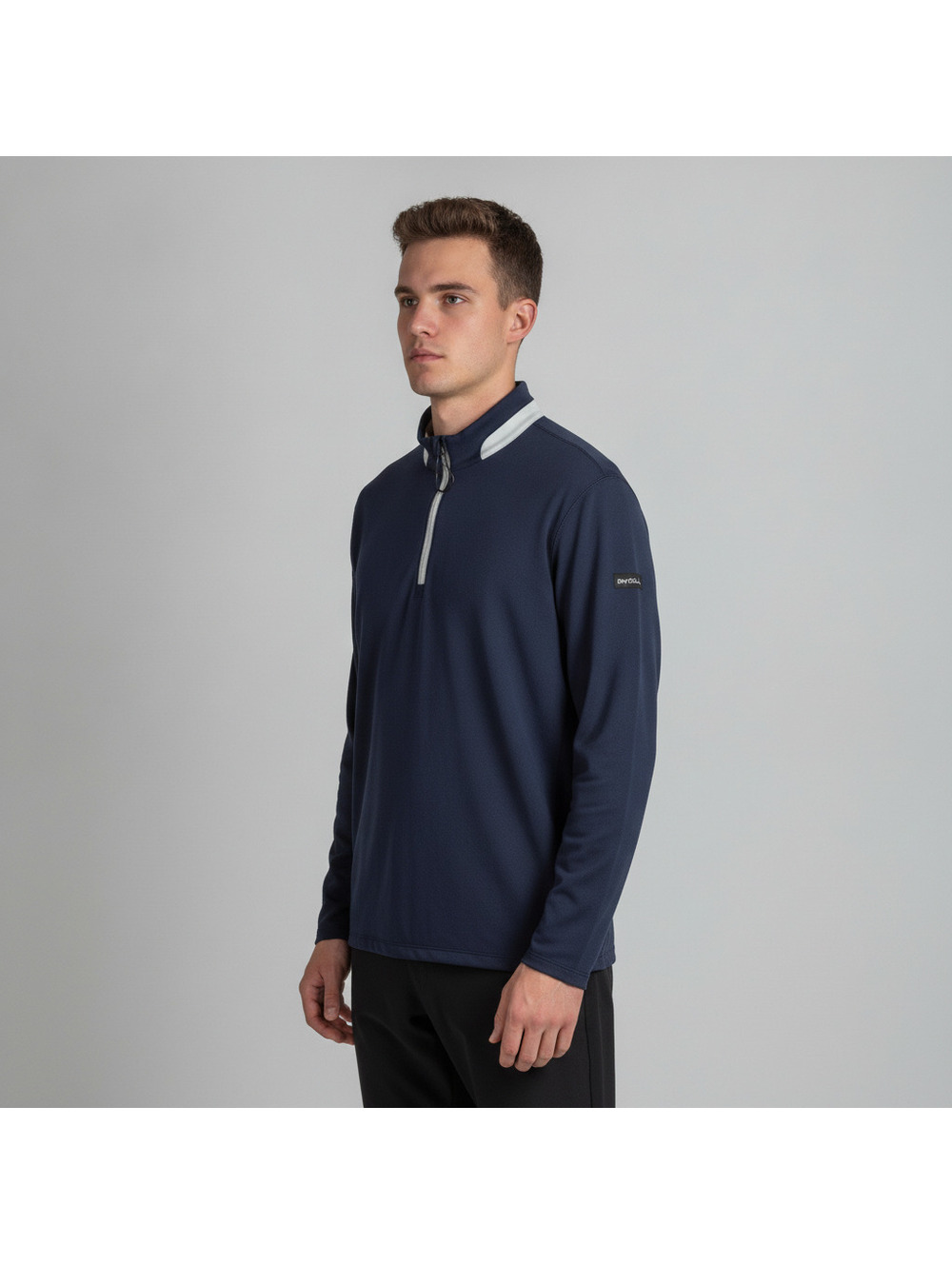 Navy Puma Quarter Zip Long Sleeve Top